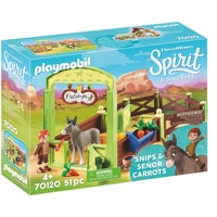 Køb PLAYMOBIL Spirit Snips og Señor Carrots med hestestald billigt på Legen.dk!